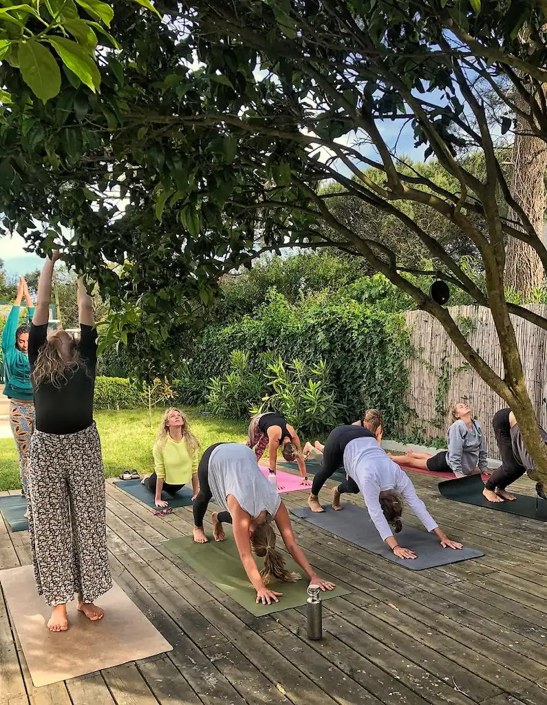 Yoga in a colviing in Portugal